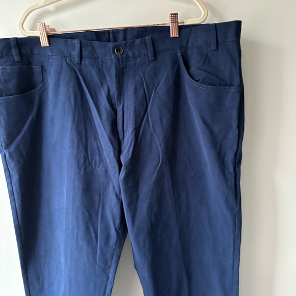 SANTORELLI  Luigi Stretch Pants - Blue‎ Sz 42x34  5 pocket Flat front - Picture 4 of 10
